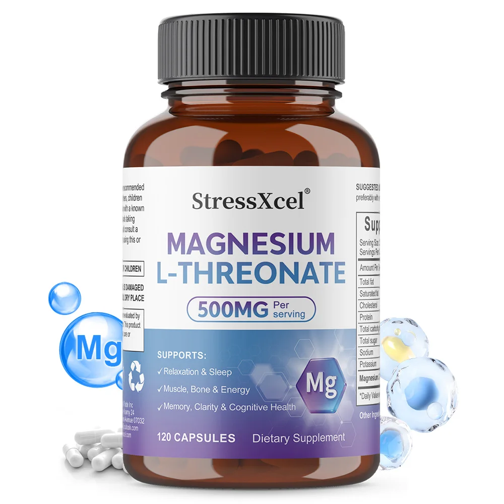 

Магний L-треонат - добавка для здоровья мозга, улучшает память и концентрацию внимания, без ГМО, 120 вегетарианских капсул