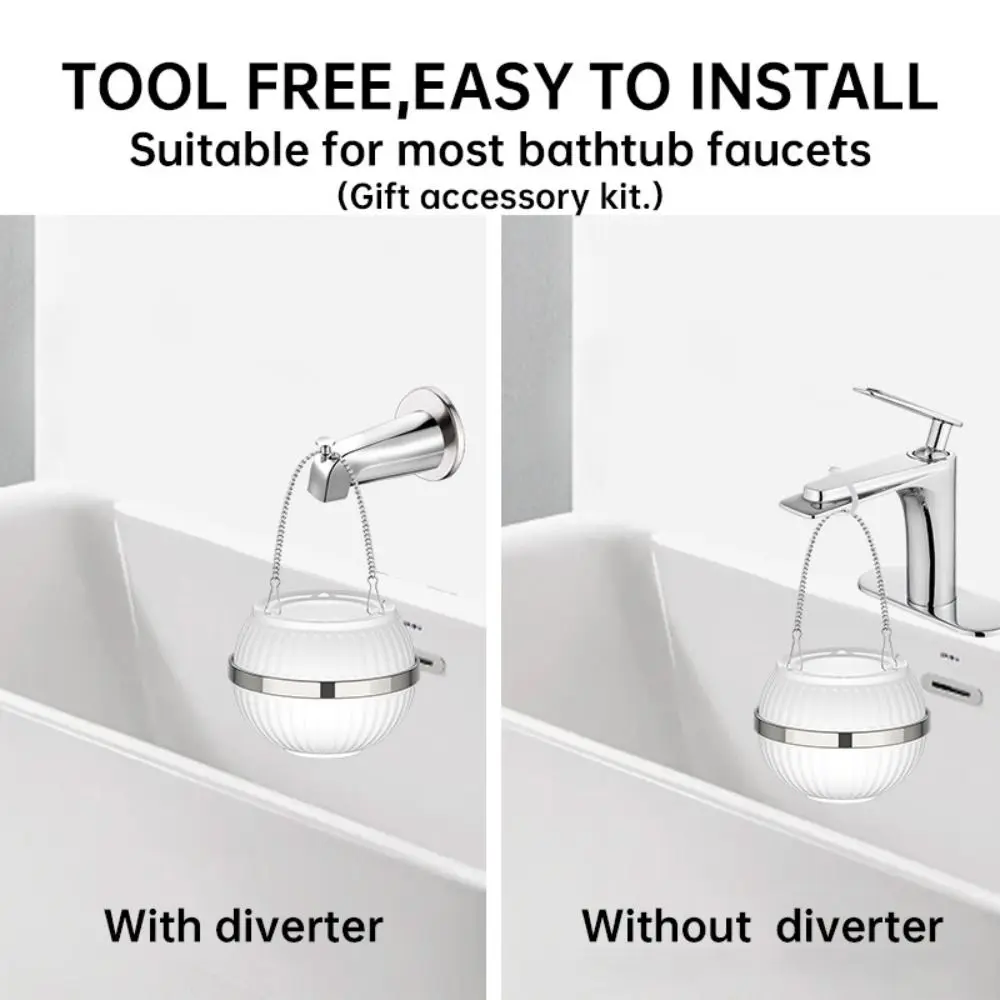 PP Material Portable Plastic Bathtub Water Filter Water Softener Splash-proof Design Hanging Tub Faucet Filter