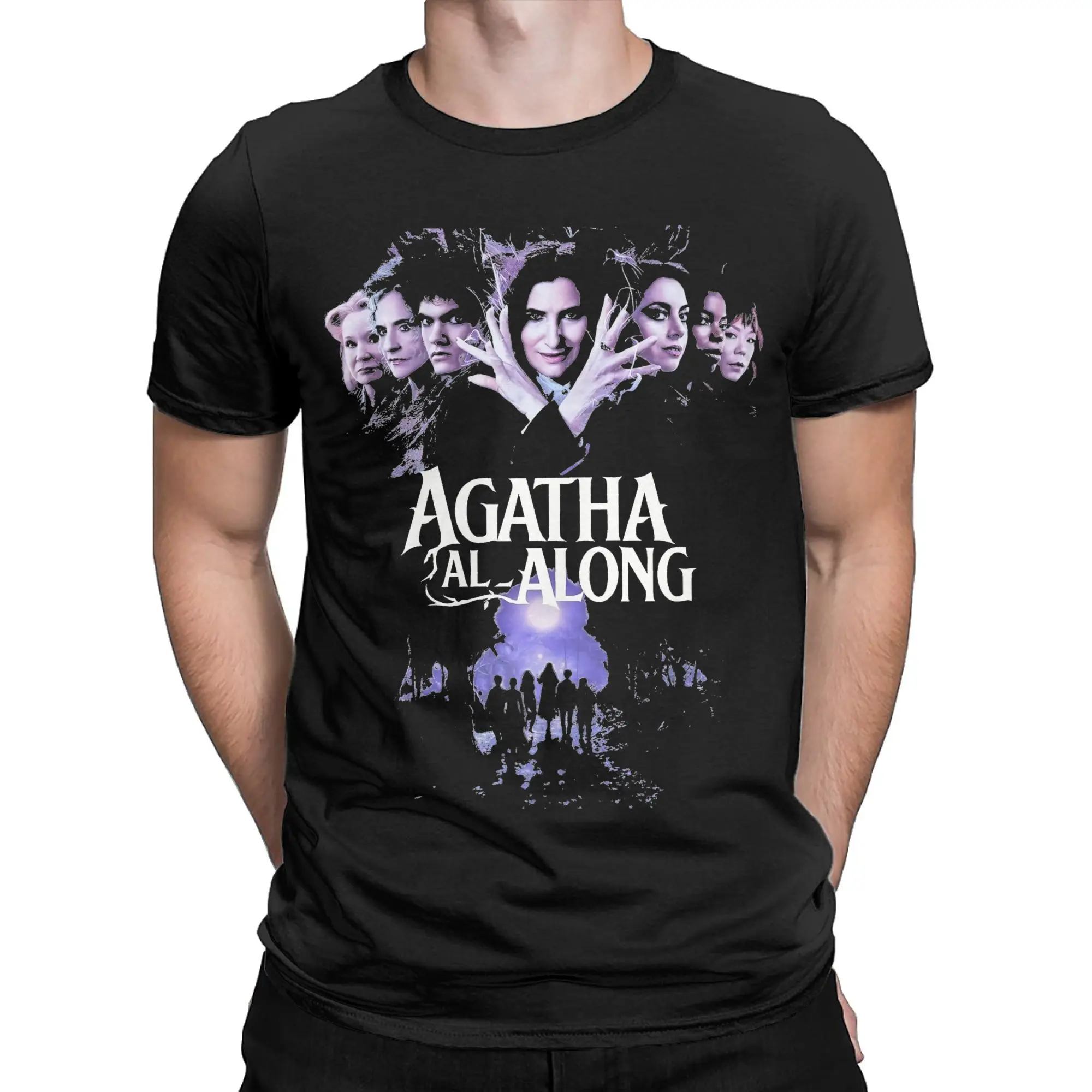 Men Women Agatha Witches Road Agatha All Along  Shirt Cotton Graphic Printed T-Shirt  Clothing Outfits