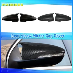 For VW JETTA MK6 Volkswagen Passat B7 Scirocco Beetle CC Eos Replacement Side wing mirror cover cap Carbon Fiber Pattern Black