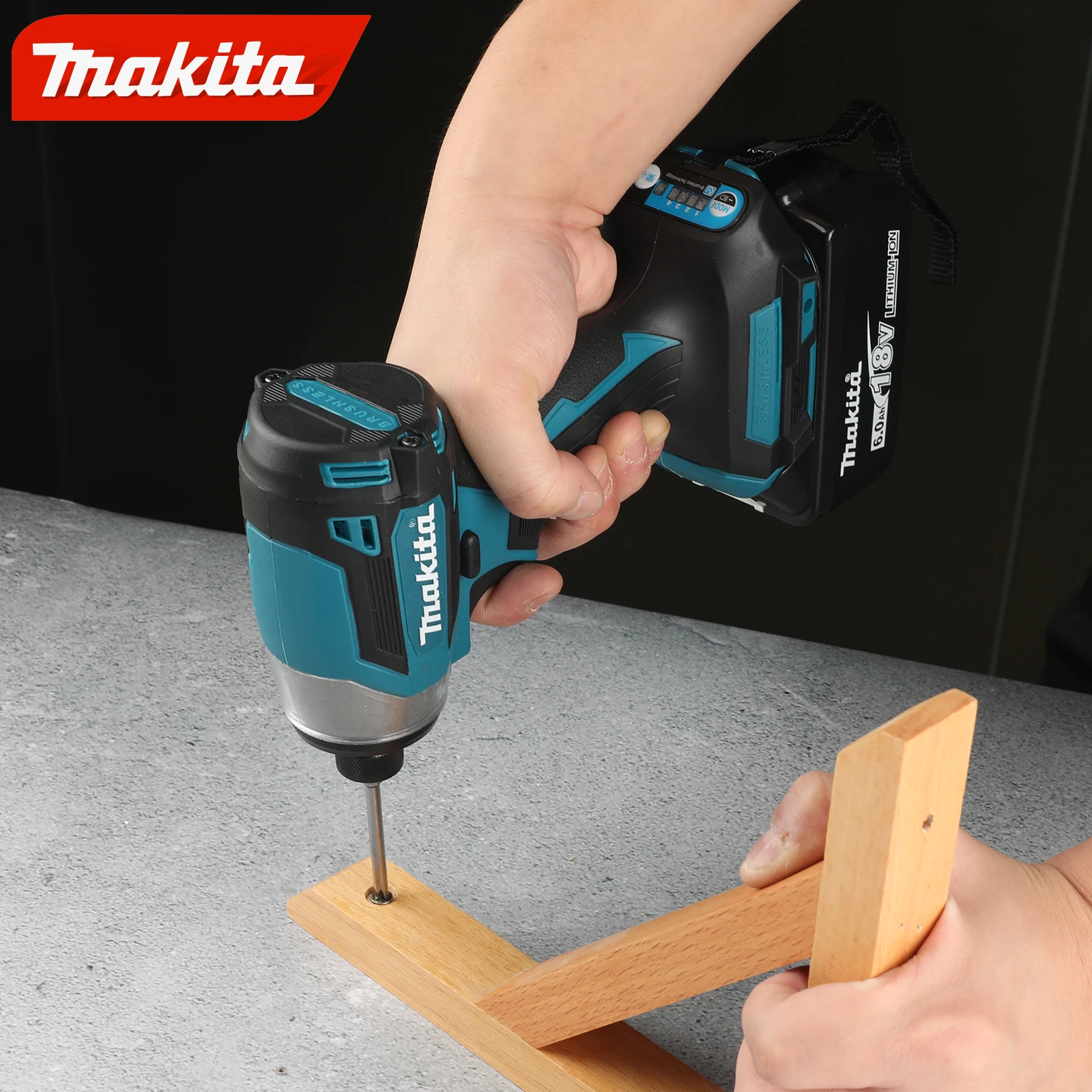 

Makita 18V Brushless Impact Driver DTD173, 220N.m Electric Screwdriver Tool with LED Light for Car Repair Industrial Work