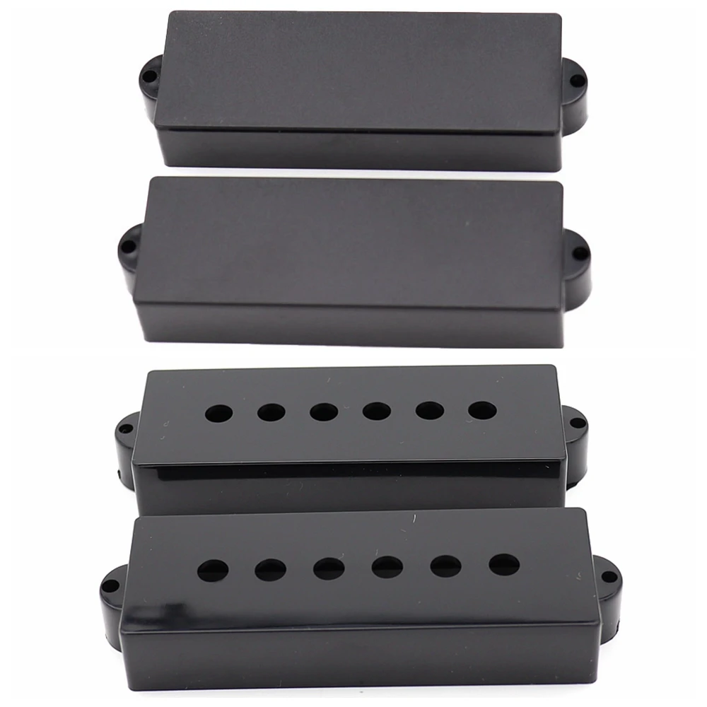 

2pcs Electric Guitar Bass Pickup Cover Pickup PB Open/Closed Style 5 String Guitar Shell Cover Black