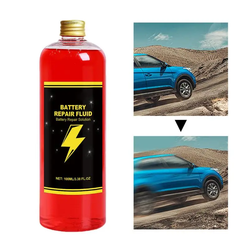 Líquido de reparación de batería de 100ml, optimizador de ciclos de batería, líquido de reparación seguro para coche, agente de refuerzo de batería eficiente solución de batería líquida liquido reparador de bateria