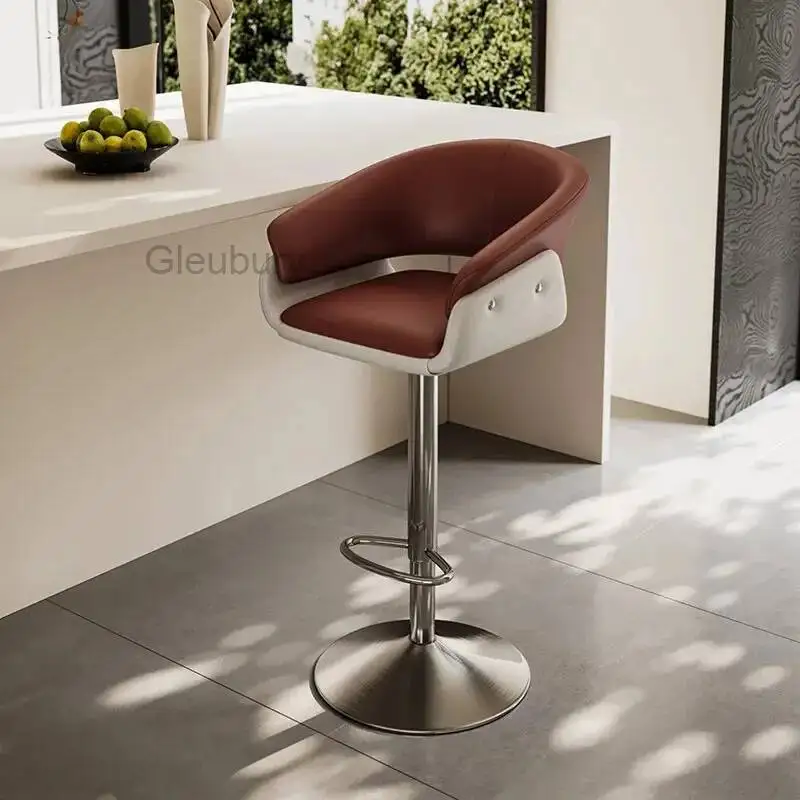 

Mental Modern Design Bar Stool Chair Minimalist Living Room Bar Stool Chair Luxury Nordic Cadeira High End Furniture