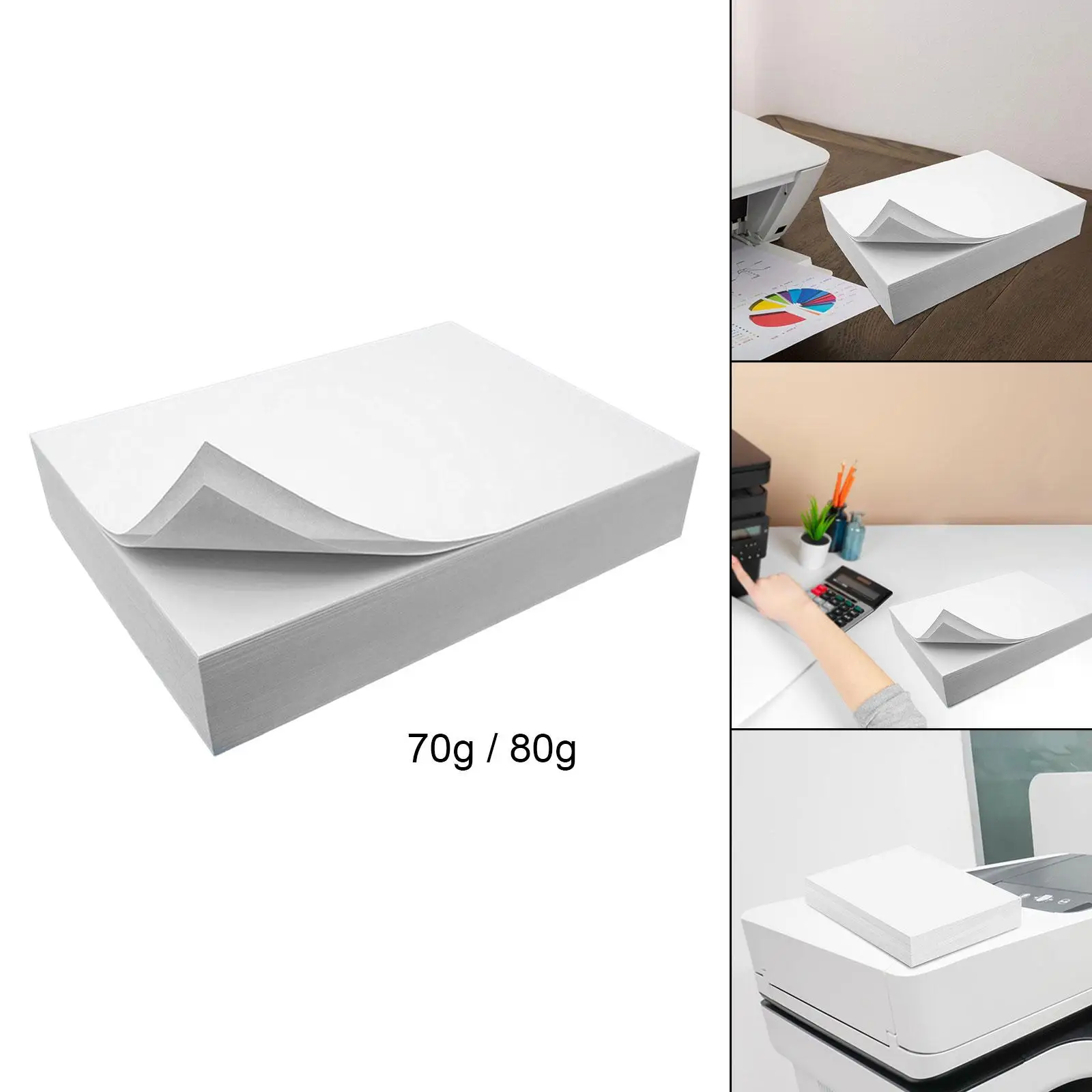 Printer Paper Vivid Color Professional Quick Dry Smooth 1 Ream(500 Sheets) for Communications Flyers Home and Office Use Memos