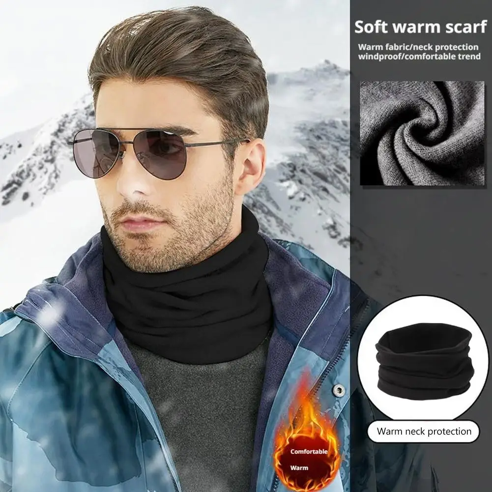 أزياء المخملية الرقبة أدفأ سميكة بطانة لينة الرياضة وشاح يندبروف الدفء الباردة واقية طوق الشتاء #4