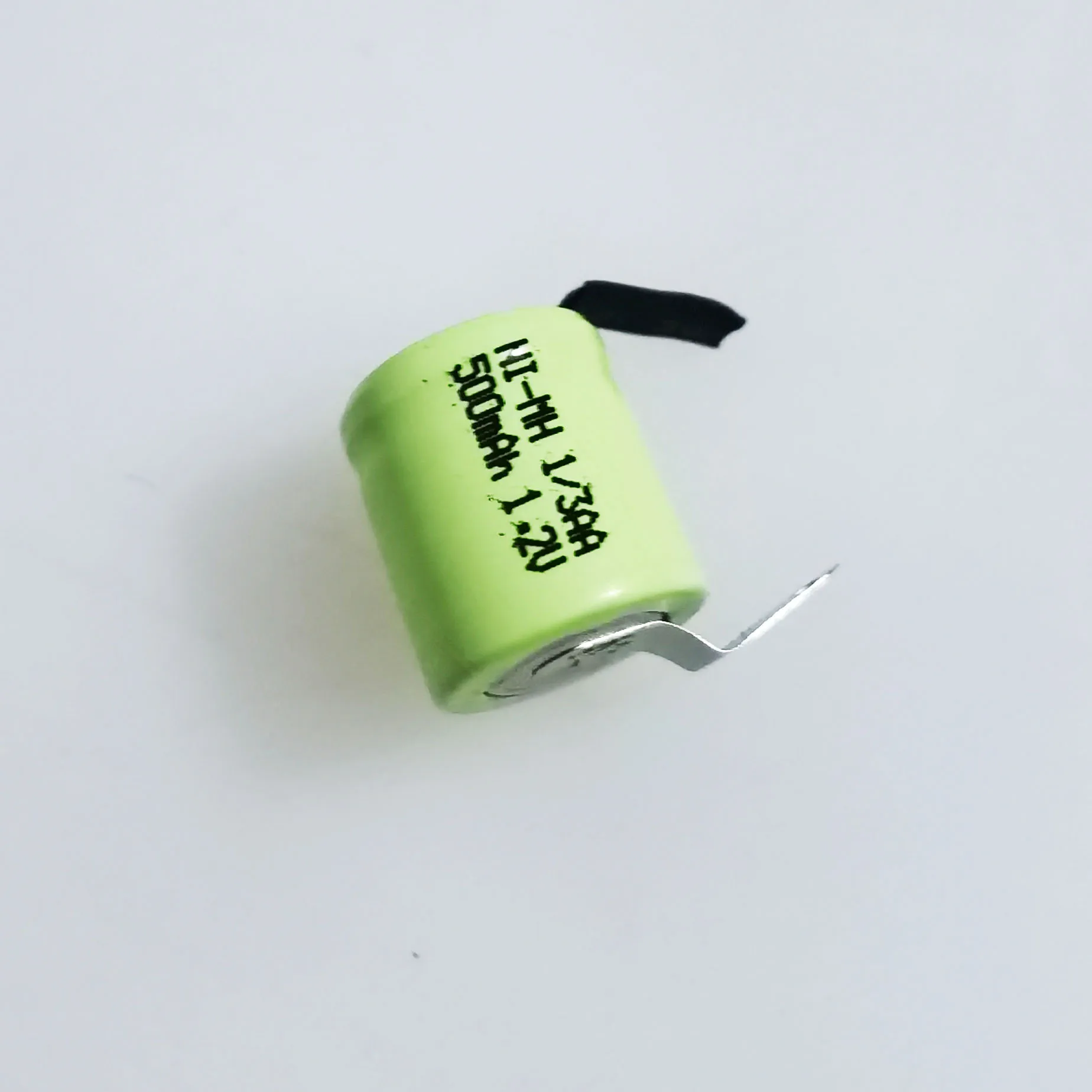 1.2V 1/3AA ni-mh rechargeable battery 500mah 1/3 AA nimh cell with welding tabs for LED solar light