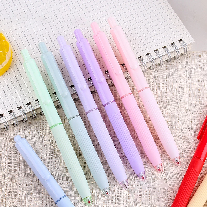 2Pcs Morandi Color Ballpoint Pens High-quality Quick Dry Pressing Neutral Pens Simple Writing Pens Student Stationery Gifts