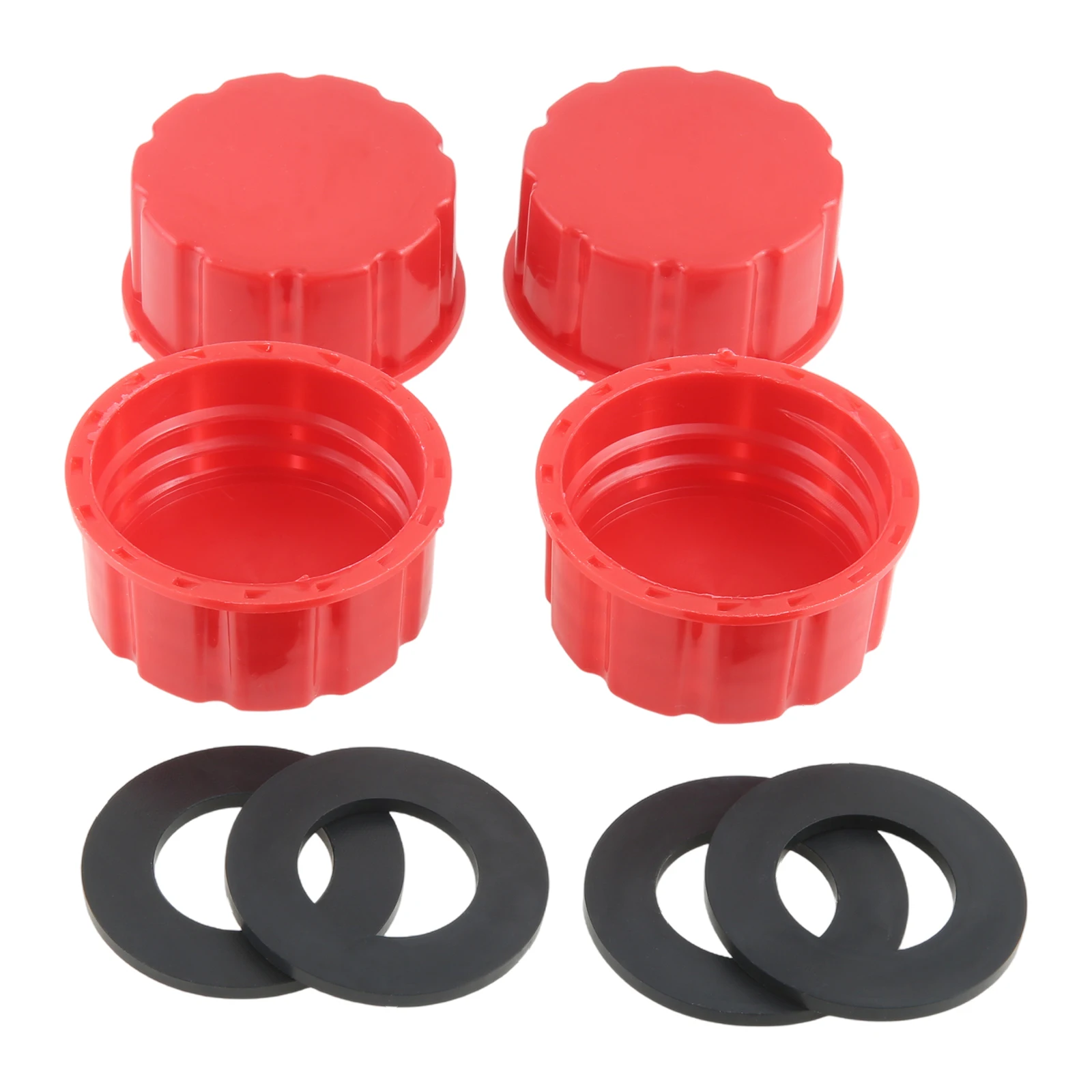 4pcs/set Red Plastic Gas Can Cap ID 43mm OD 54mm Portable Gas Tank Cover Replacement portable 5 Gallon Coarse Thread Gas Lid
