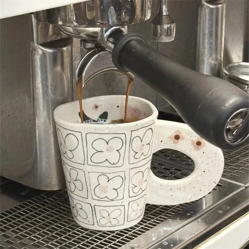 

Ugly Cute Cartoon Ceramic Mug, Unique Creative Handle Handmade Coffee Cup, Novelty Aesthetic Mug for Home Office Daily Use Gift