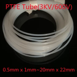 Tubo de PTFE ID 0,3-0,6-0,8-1-2. 1,5-1,6-1,8-2.5-3-4mm, manguera aislada capilar F46, tubo rígido, resistencia a la corrosión y a la temperatura