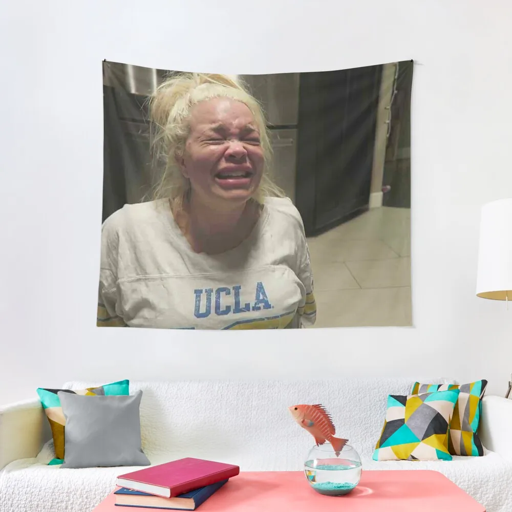

Trisha Paytas Crying on the Kitchen Floor Tapestry Home Decorating Aesthetic Room Decors Room Decor Korean Style