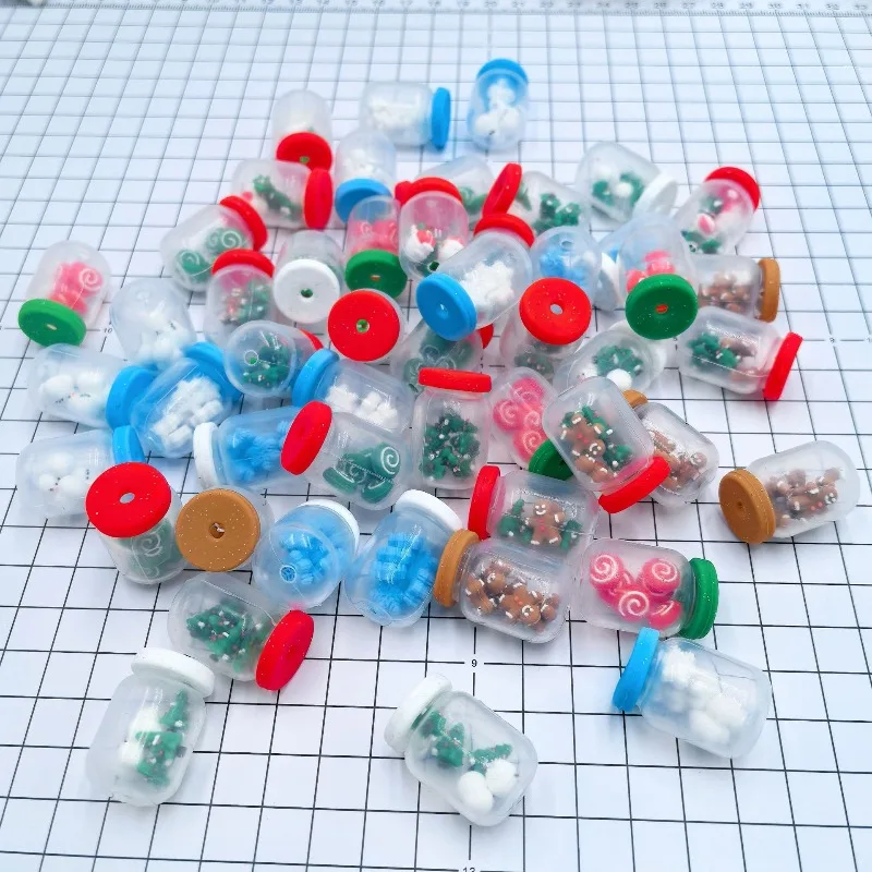 

20Pcs 3D Christmas Silicone Beads Food Grade Focal Beads For Jewelry Making Pacifier Chain DIY Pen KeyChain Accessories