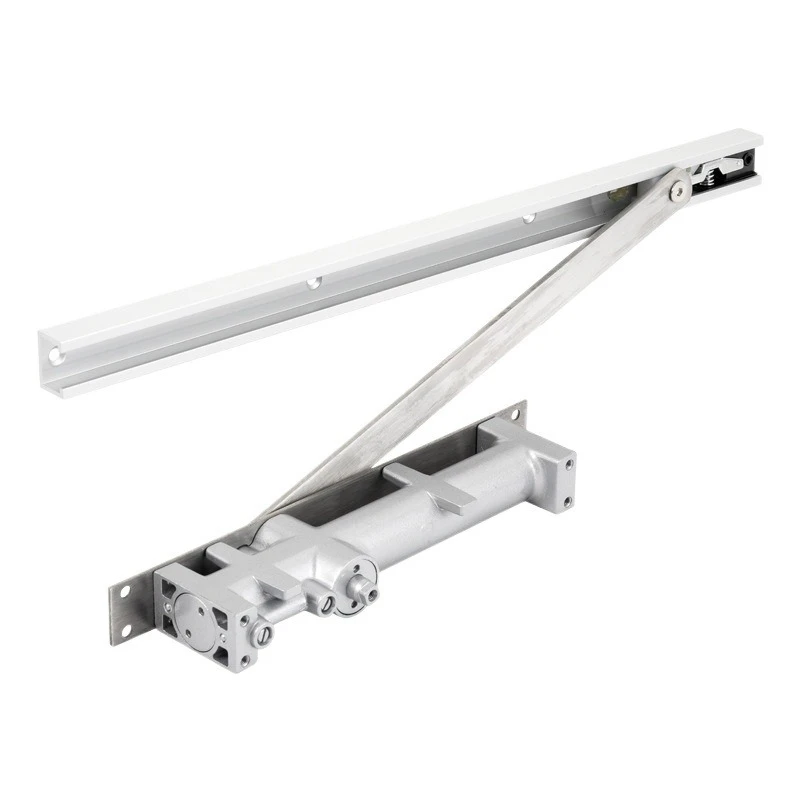 Invisible hidden circular machine, chute door closer, hidden hydraulic buffer door closer