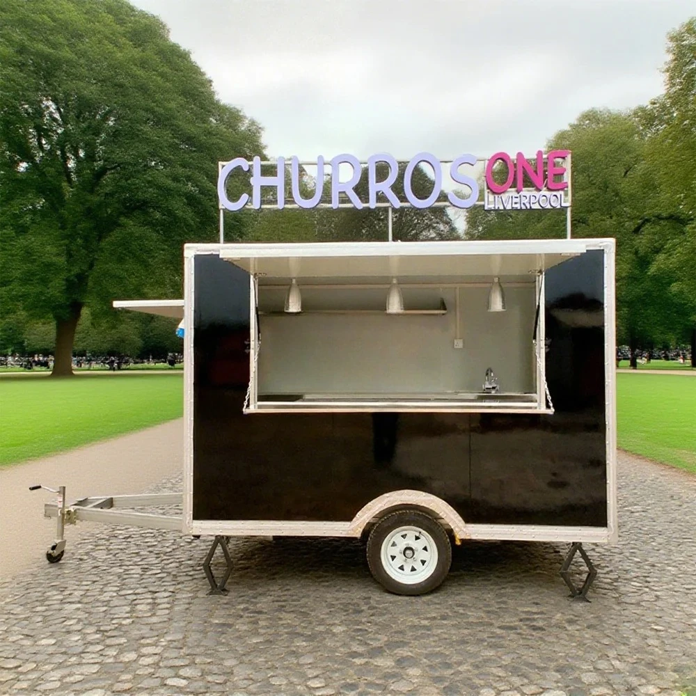 

DOT Customizable Mobile Restaurant Coffee Trailer Churros Food Truck for Sale Commercial Multifunction Fast Food Trailer