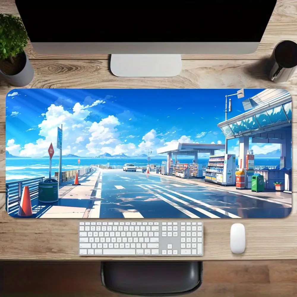 Japanese Rural Riverside Scenery playmat table mat game card pad large size mousepad office desktop games  learning table mat