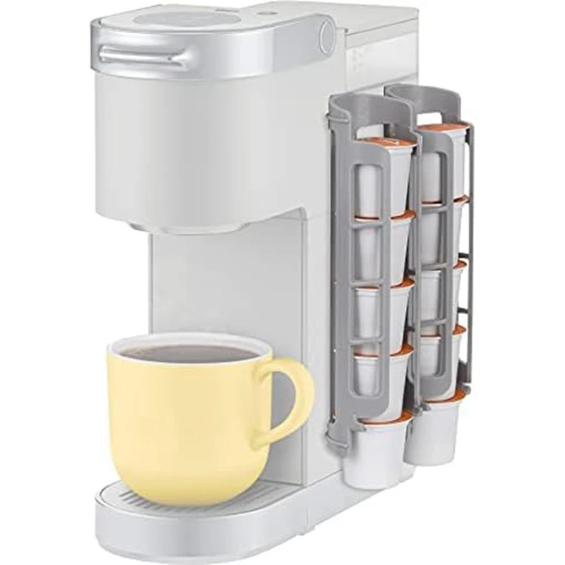 Soporte para cápsulas de café de 2 piezas, montaje lateral para K Cup Pods, dispensador para cafeteras de un solo servicio