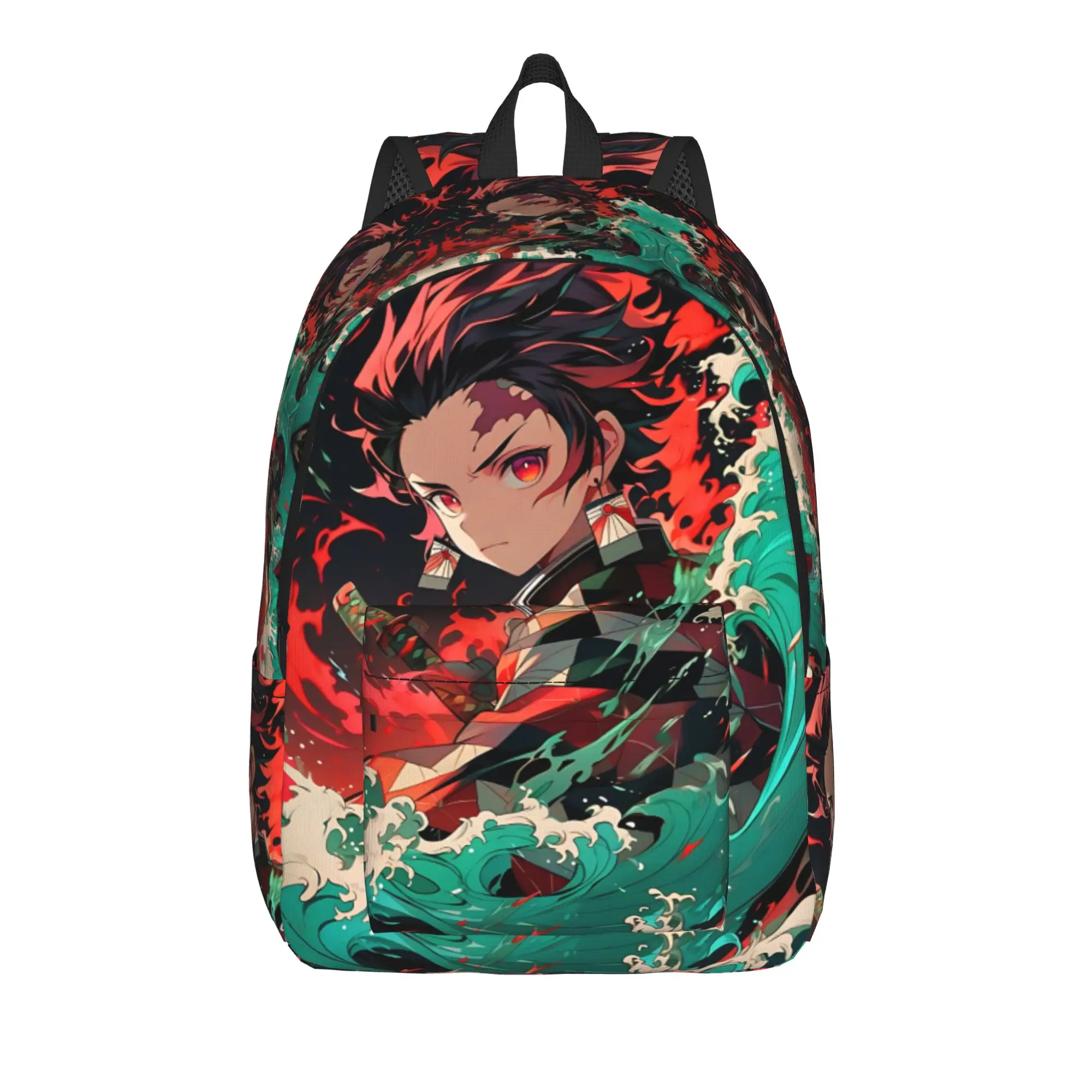 

Fashion Demon Slayer Backpack shounen manga Mochilas New School Retro Washable Rucksack
