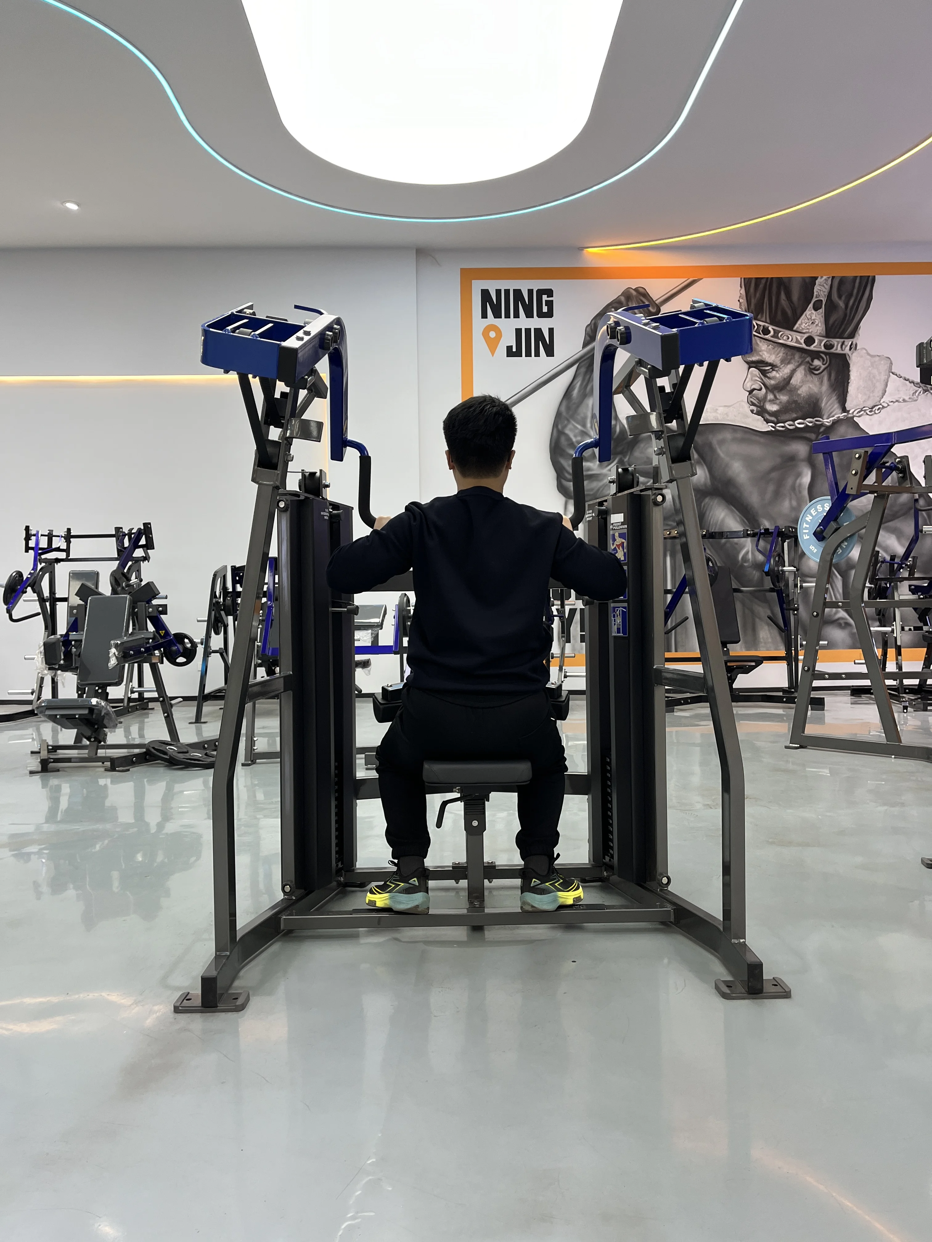 Commercial-grade Isometric High-tension Steel Training Machine Adjustable Weight Stack Ultra-smooth Movement Trajectory for Back