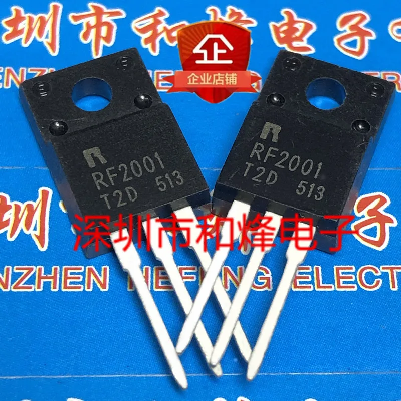 5pcs-10pcs rf2001t2d TO-220F 200v 20a novo e original em estoque