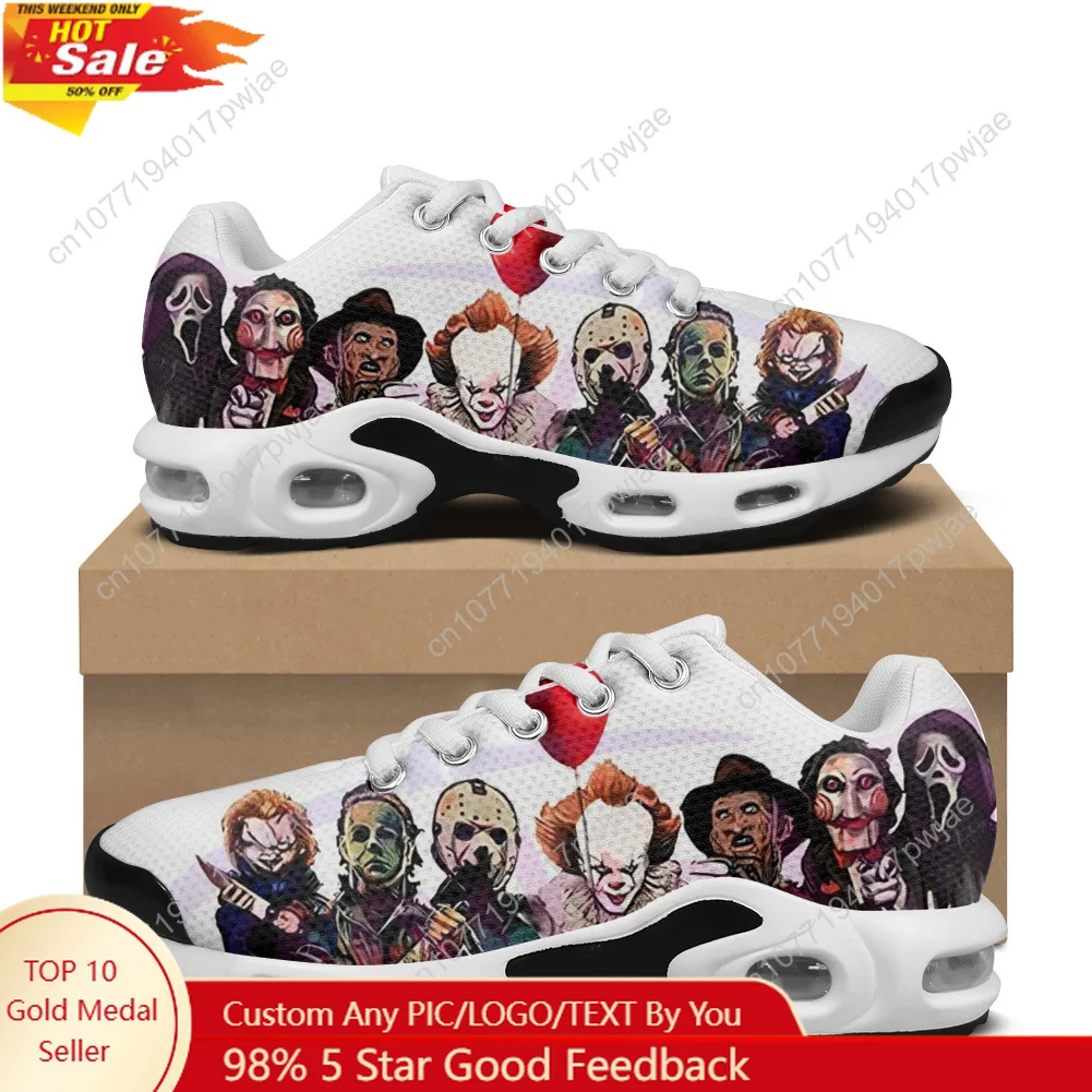 

Friends Best Stephen King Horror Characters Air Cushion Sneakers Halloween Mens Womens Hiking Running Shoes Custom Shoes