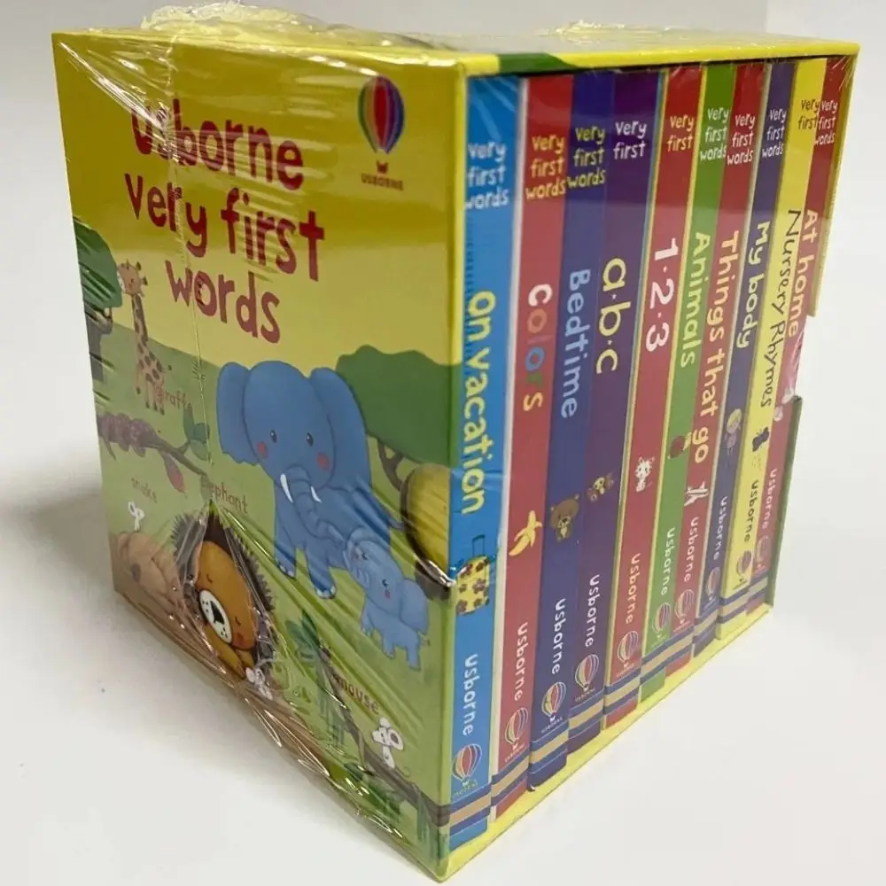 10Pcs/set 2024 Educational Toy Toddler Books Hardcover Enlightenment Kids Books Multi-function Very First Words Childrens Books