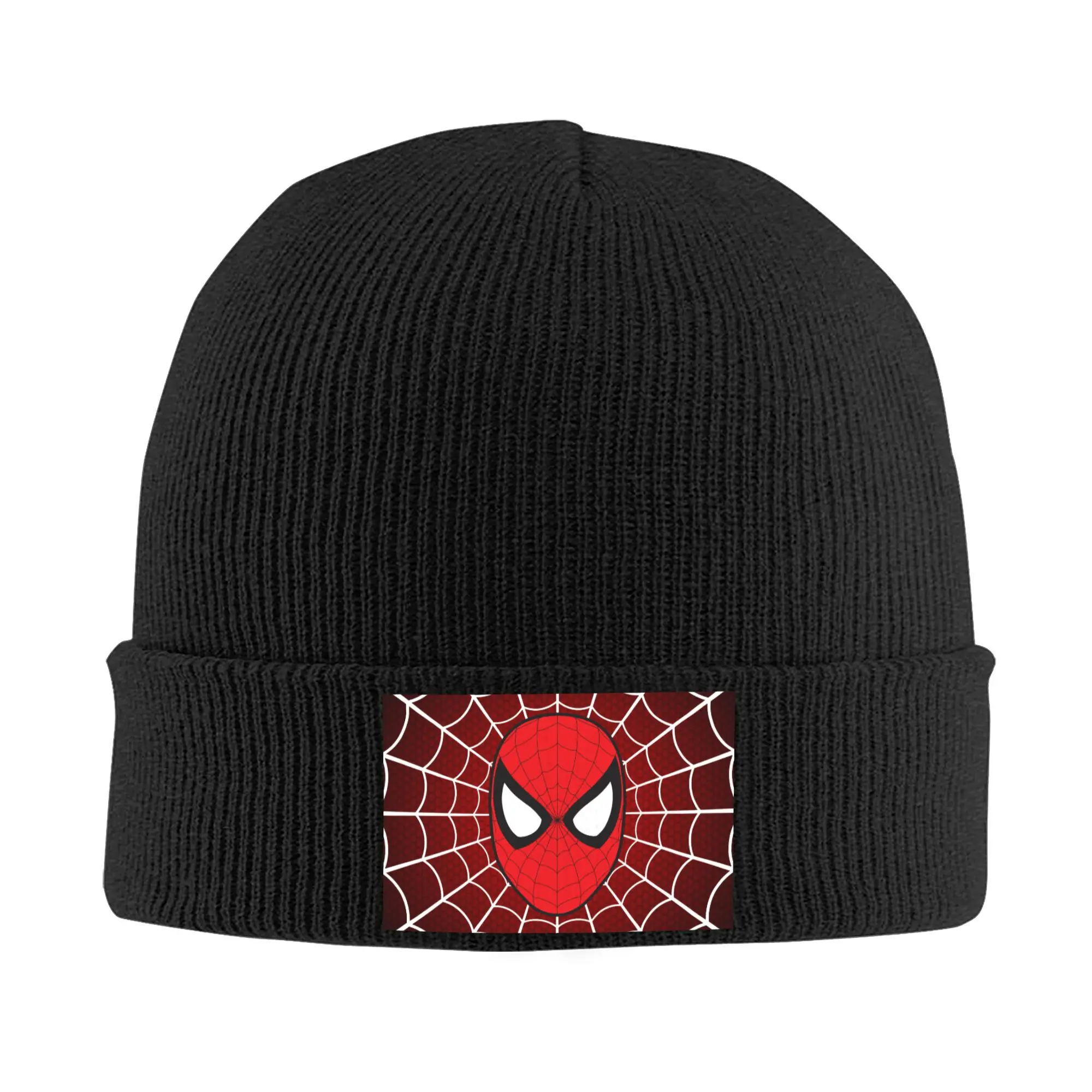 Custom Spider Cobweb Skullies Beanies Caps Men Women Unisex Streetwear Winter Warm Knit Hat Adult Spider Man Bonnet Hats