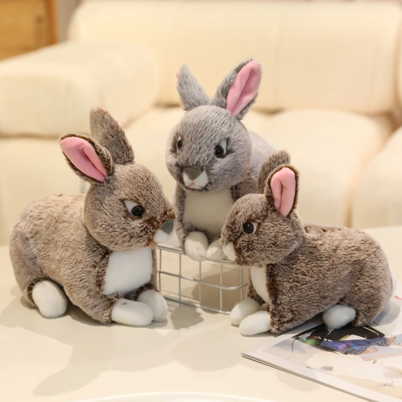 

20/25cm Simulation Lying Posture Hare Plush Toy Cute Stuffed Animals Bunny Plushies Doll Lovely Soft Kids Toys for Girls Gifts