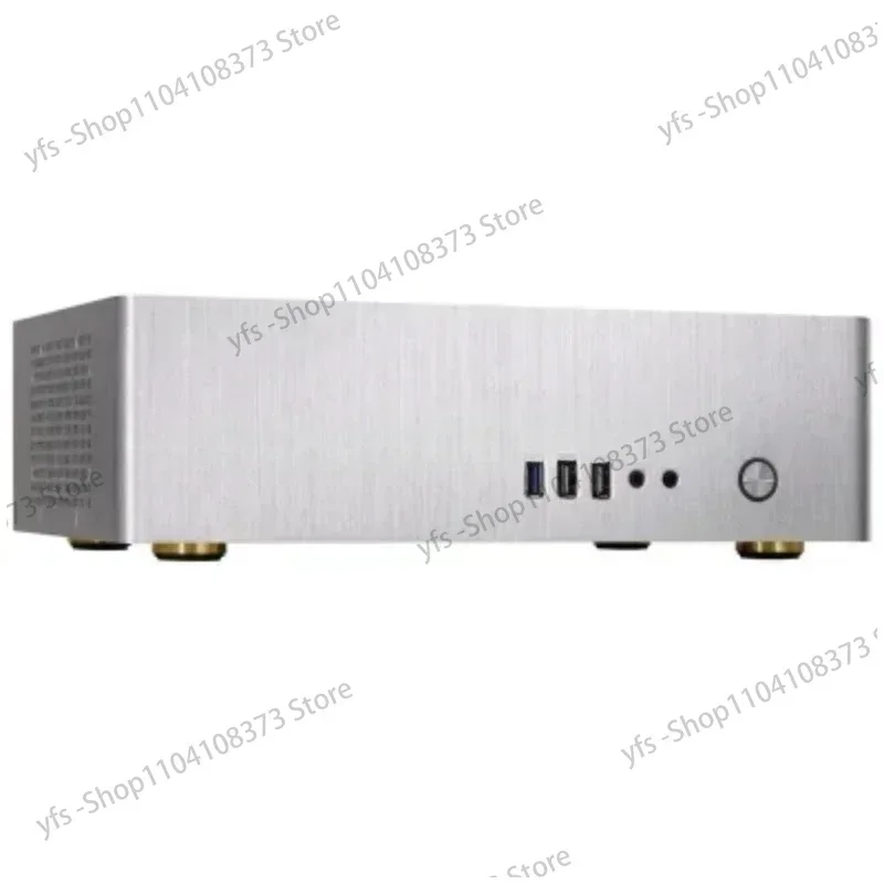 9001 all aluminum small case, horizontal ITX MATX small 1U power supply matching desktop computer main box