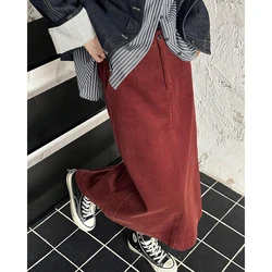 2024 New Arrival Women Autumn Clothes High Waist Women A-Line Bodycon Long Skirts Faldas Femme Streetwear