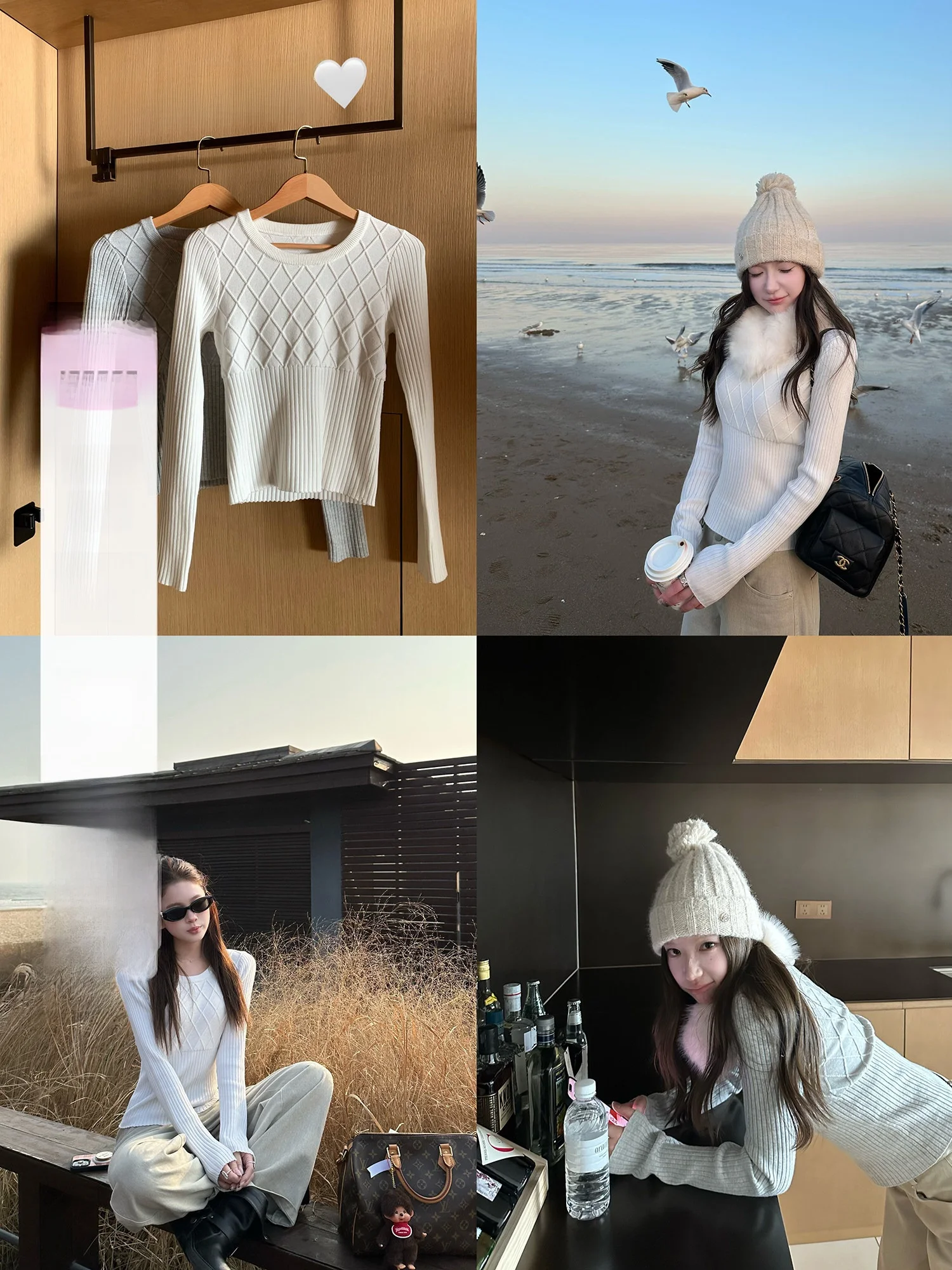 

Женский облегающий вязаный шерстяной топ Goo Goo Eyes с длинным рукавом и круглым вырезом, для повседневной носки, модный базовый элемент гардероба