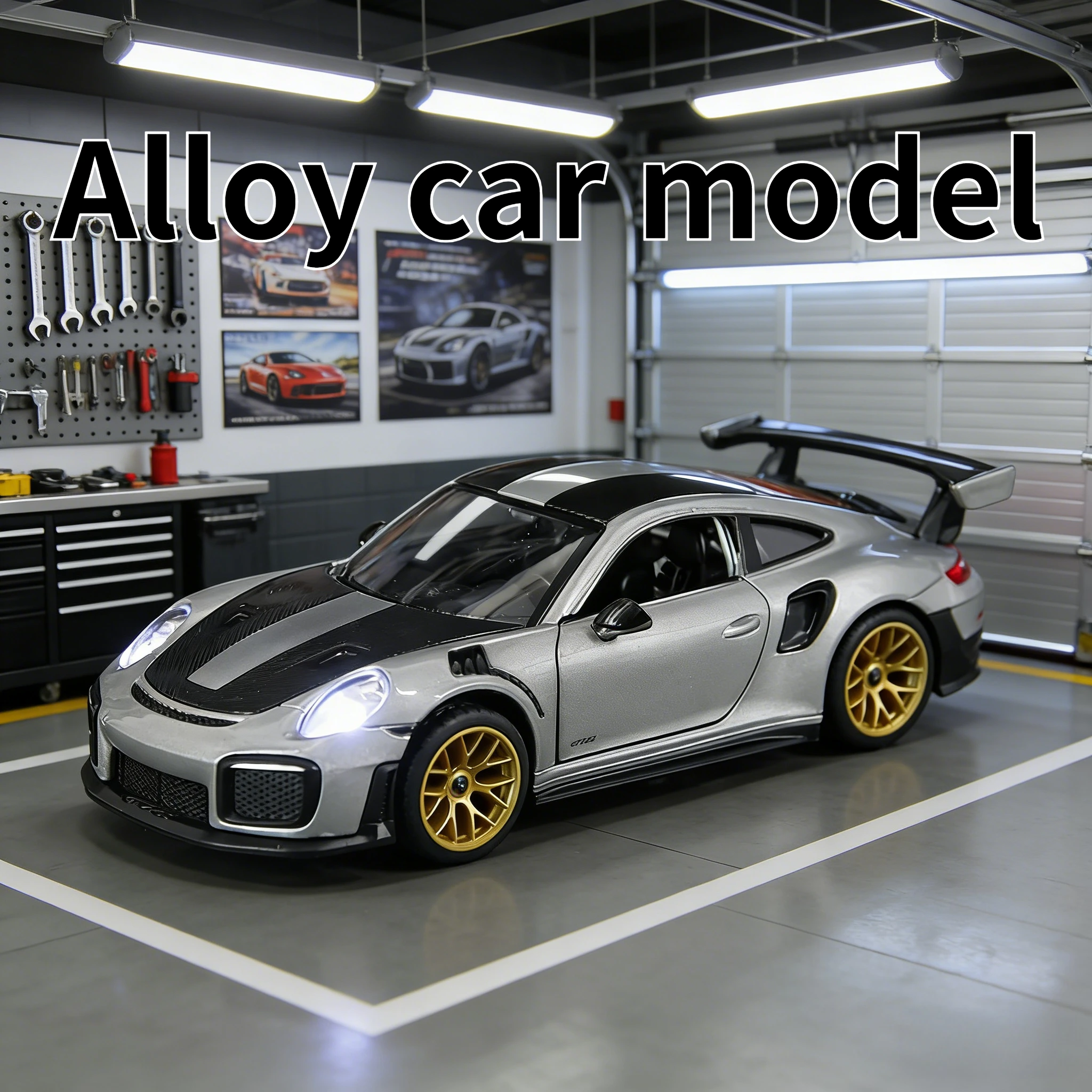 

Для моделирования Porsche 911 GT2 RS 1:32, модель суперкара из сплава, коллекция украшений для автомобиля, дверь, можно открыть, богатые детали, тонкая работа