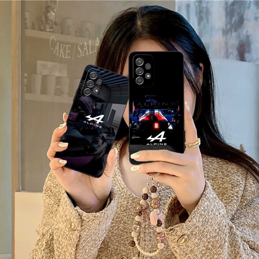 Caixa preta do telefone para a galáxia de Samsung, F1 A-pintura alpina, tampa móvel do telefone celular, A91, 73, 71, 70, 54, 53, 52, 34, 24, 23, 5G, 21 S