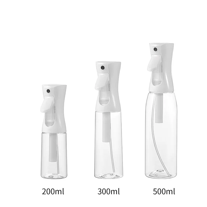 3pcs 200/300/500ml High Pressure Continuous Spray Bottle Hair Care Makeup Water Replenishing Spray Bottle Separate Bottle Press