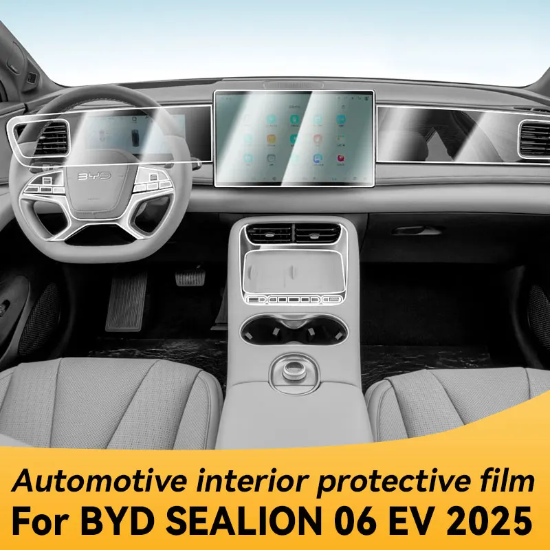 

For BYD SEALION 06 EV 2025 Panel Navigation Automotive Interior Screen TPU Protective Film Cover Anti-Scratch Sticker