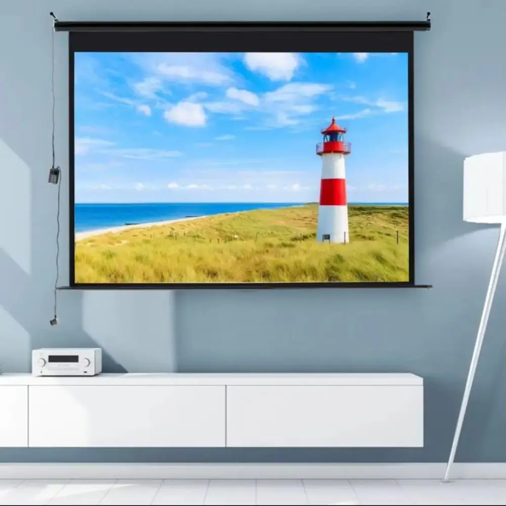 100 Inch HD Electric Pull Down Projector Screen