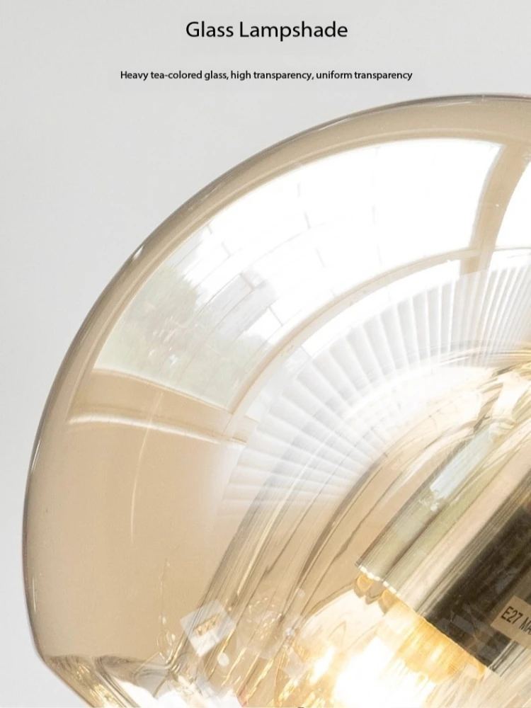 Nordic designer arte flor dupla camada de vidro luzes pingente para restaurante bar quarto cabeceira pendurado lâmpada luminária