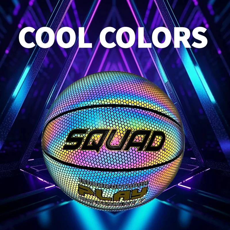 バスケットボール反射発光バスケットボール PU No.5 青少年大人スポーツエンターテイメントバスケットボールギフト屋内および屋外