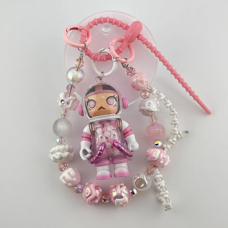 

Аутентичная POP слепая коробка DIY подлинная космическая фигурка Молли модель милая розовая кукла из бисера кулон для сумки брелок Kawaii украшение