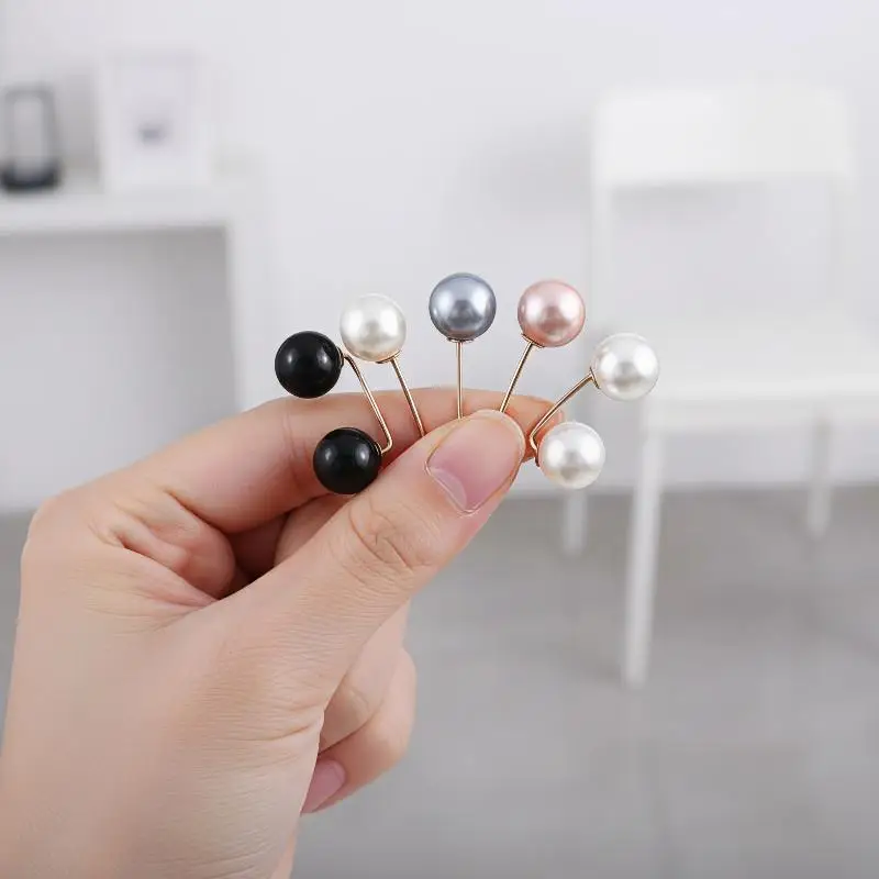 Faux Pearl Waist Adjustment Pins 5 Pack Sturdy Metal Needle for Women Loose Clothing Alteration Gift Idea