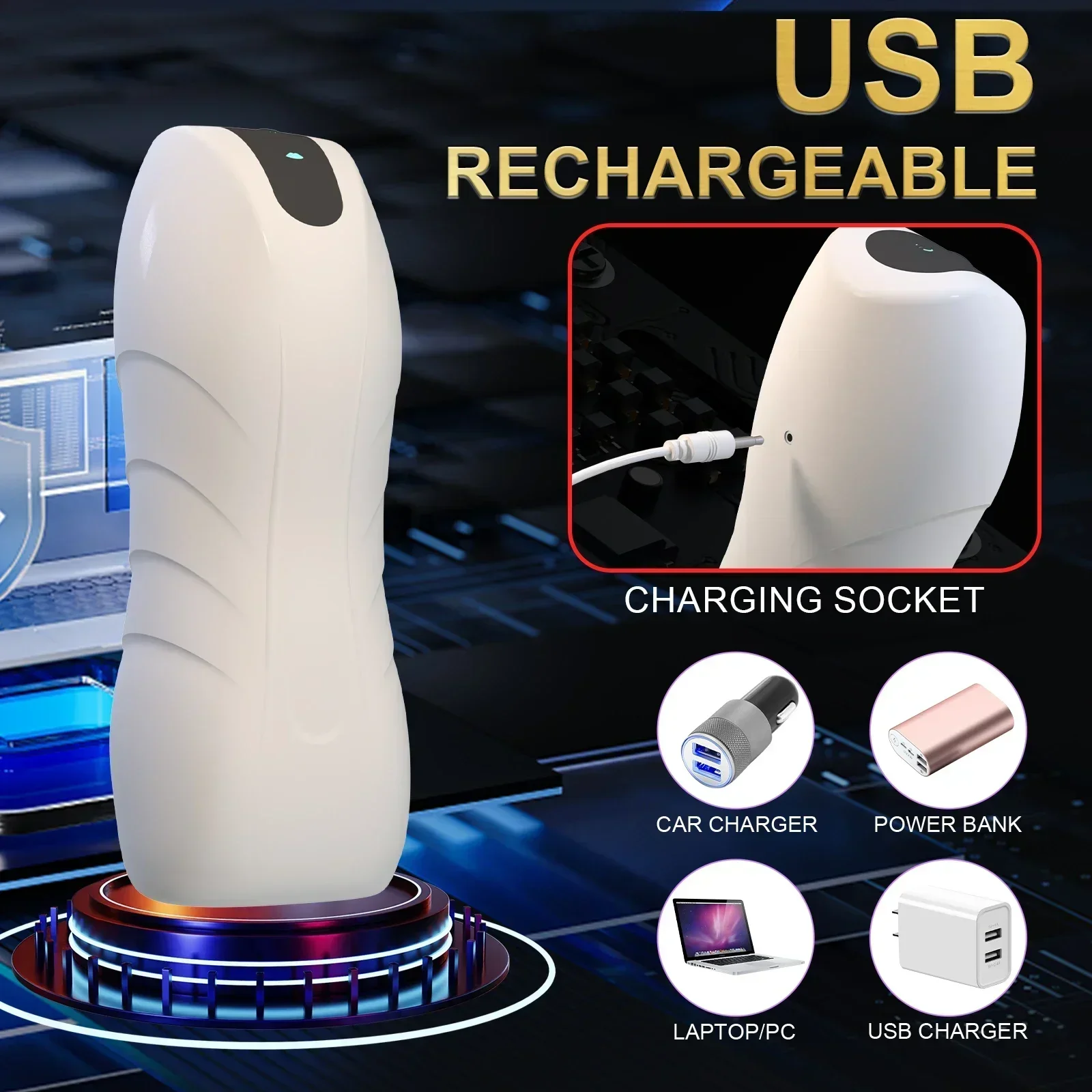 Automatic Male Masturbation Cup Sucking Vibration Penis Oral Machine Suction Blowjob Masturbator Real Vagina Vacuum Sex Toys view 3
