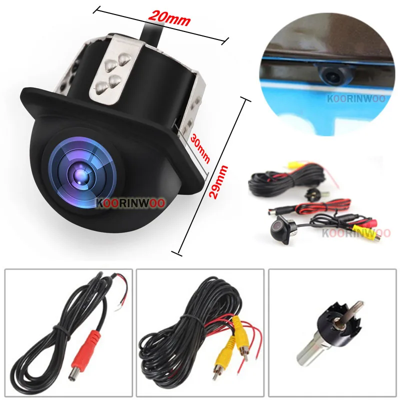 Koorinwoo Unveral HD CCD Auto Achteruitrijcamera Front camera Schakelaar Functie Nachtzicht Achteruit Inparkeren Camera Videosysteem