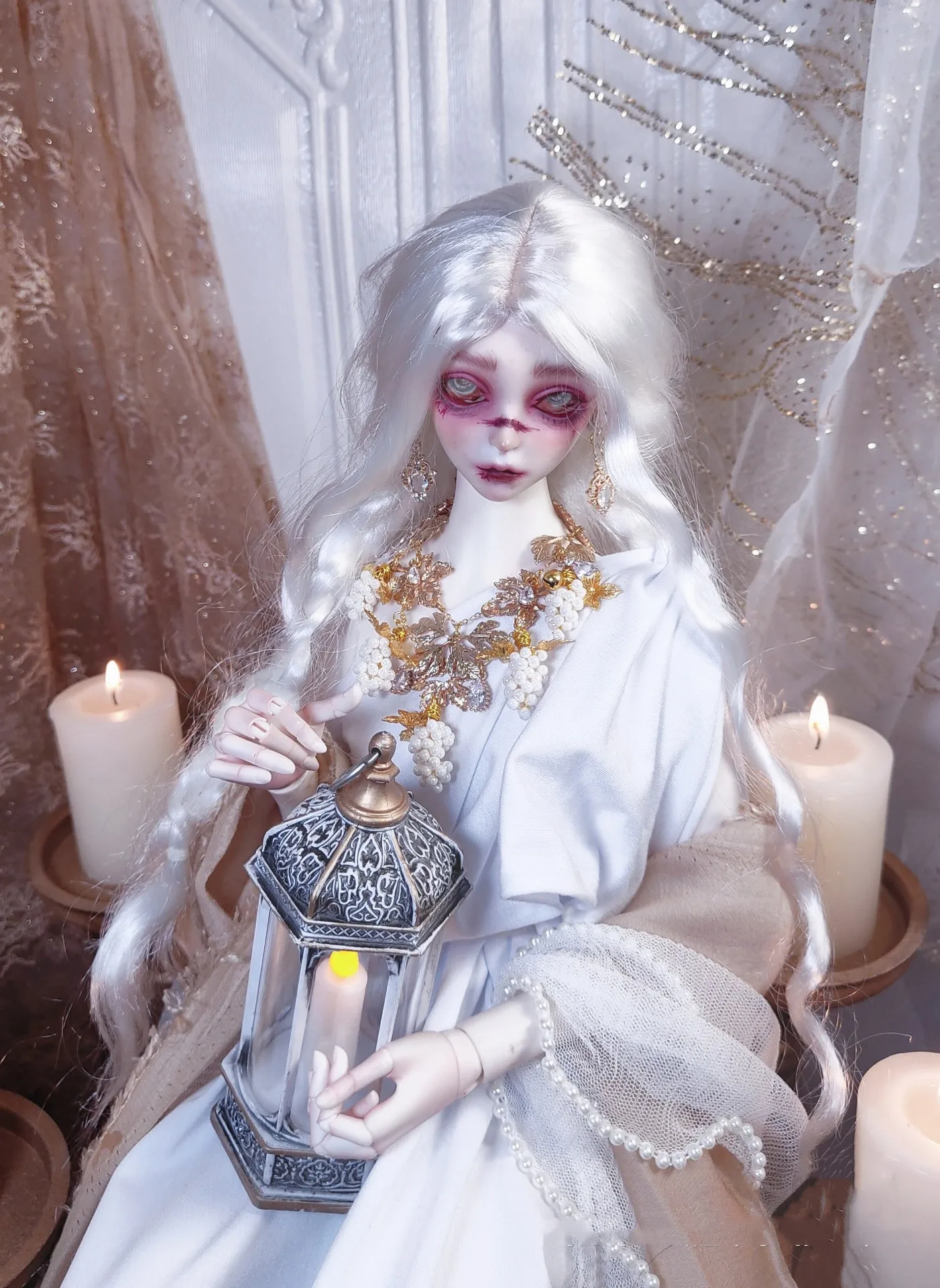 

Doll accessories heavy technology uncle doll head accessories grape ornament, 1/3 BJD doll tiara necklace free shipping