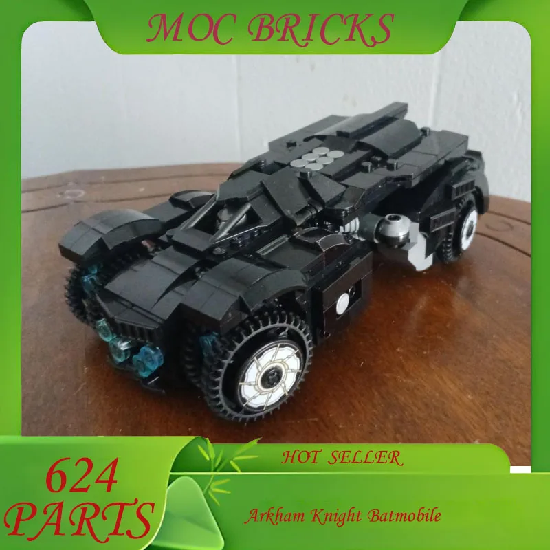 ชุดประกอบรถแบทโมบิล อาร์คแฮมไนท์ รุ่นเทคนิค 624 ชิ้น แบบ UCS MOC ของเล่น DIY สำหรับเด็ก ของขวัญวันเกิดและวันหยุด