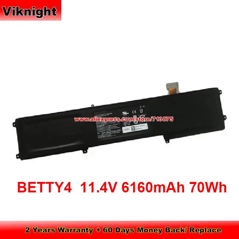 Genuine BETTY4 Battery 11.4V 6160mAh 70Wh RZ09-0165 RZ09-0195 for Razer BLADE 14 2017 14 INCH Blade 15 2016 RZ09 RZ09-01301E22