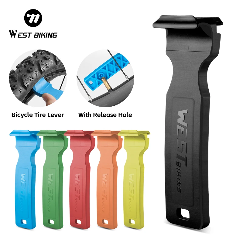 WEST BIKING Bicycle Tyre Lever MTB Road Bike Multifunction Tube Remover Tool Cycling Double-Head Repair Tire Lever Accessories