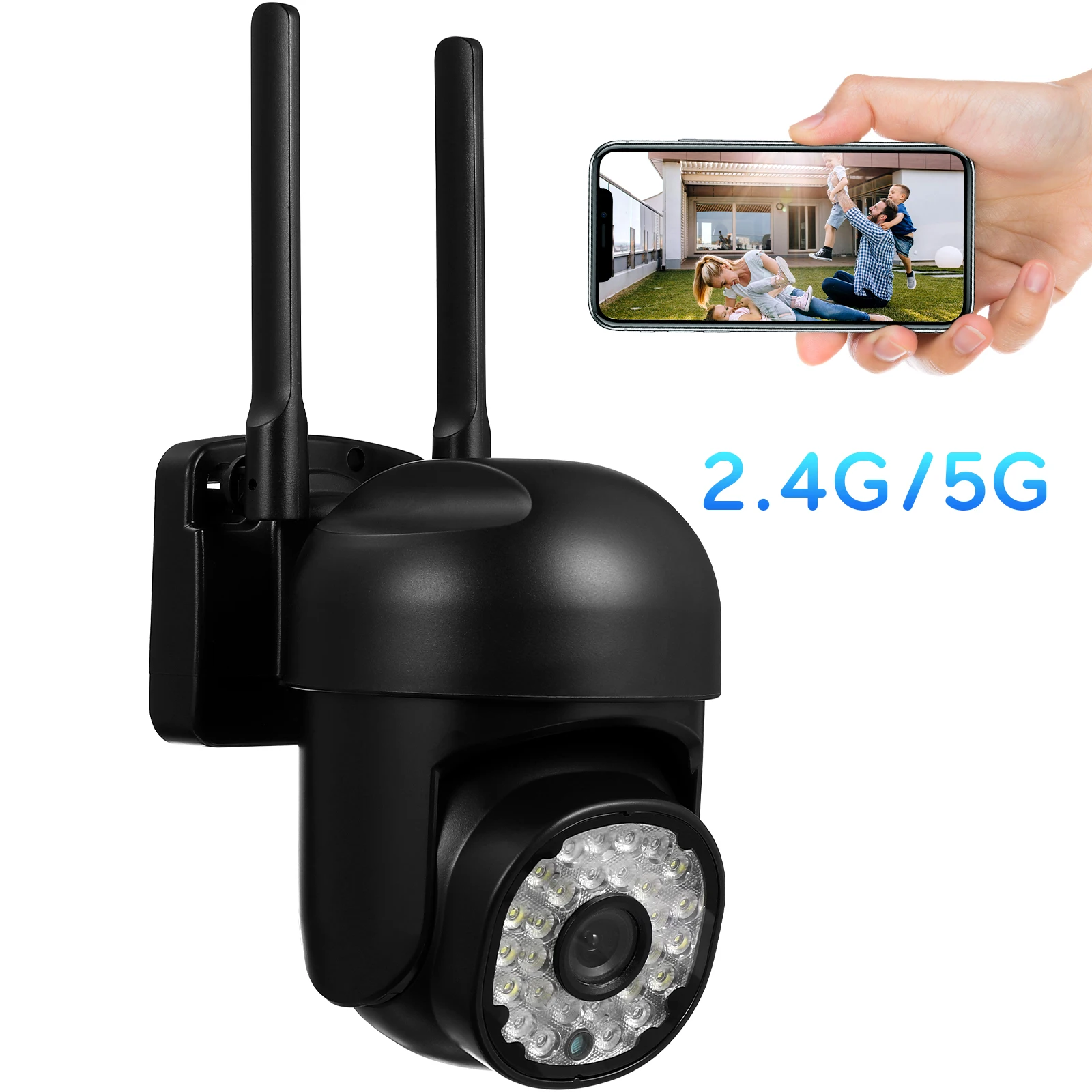 

Wireless Security Camera Indoor Outdoor 1080P WiFi Camcorder Audio Night Surveillance System