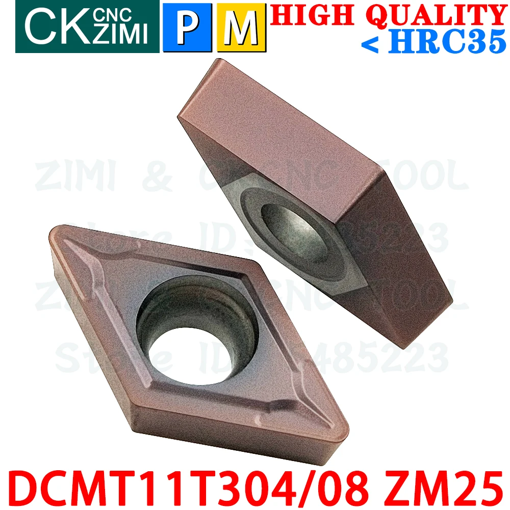 DCMT11T304 ZM25 DCMT11T308 ZM25 คาร์ไบด์แทรกภายนอกหมุนแทรกเครื่องมือ DCMT 11T3 DCMT11T3 ZM25 CNC เครื่องกลึงโลหะเครื่องตัดเครื่องมือ