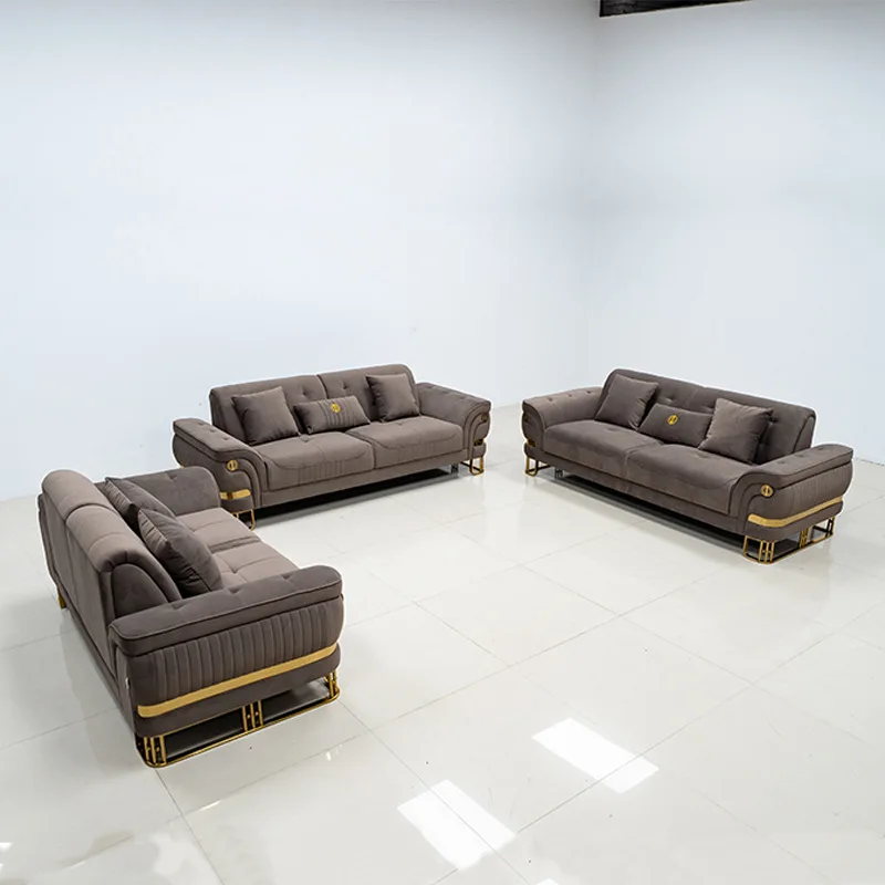 

Export Italian high-end sofa post-modern light luxury American flannel sofa combination small apartment fabric sofa