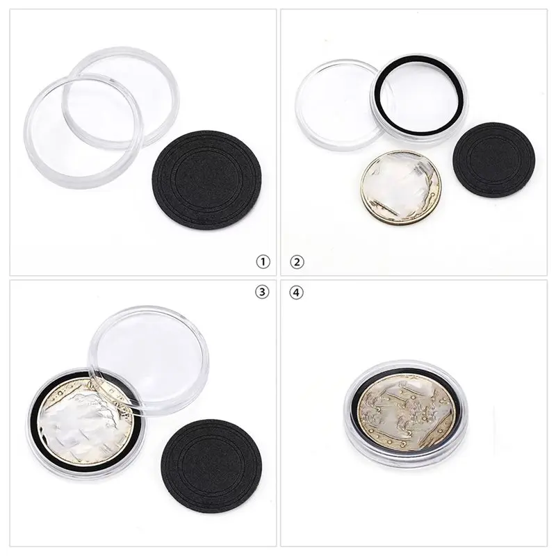 【CHRISTMAS 】400 Pieces 30Mm Coin Capsules And 5 Sizes (17/20/25/27/30Mm) Protect Gasket Coin Holder Case With Storage Organizer view 4